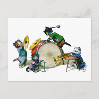 Carte Postale Chats de jazz