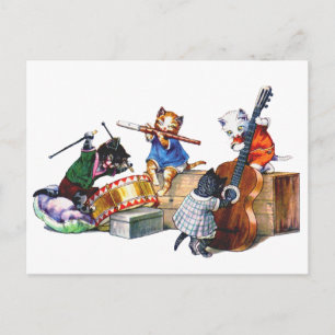 Carte Postale Chats de jazz