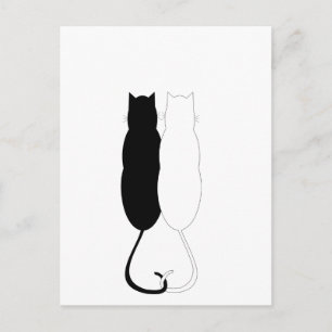 Carte Postale Chats en ébène et en ivoire