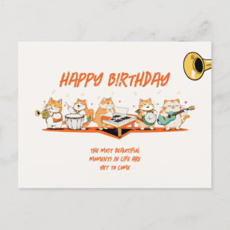 Carte Postale Chats et musique
