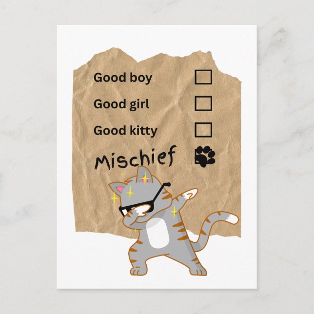 Carte Postale Chats malicieux (Devant)