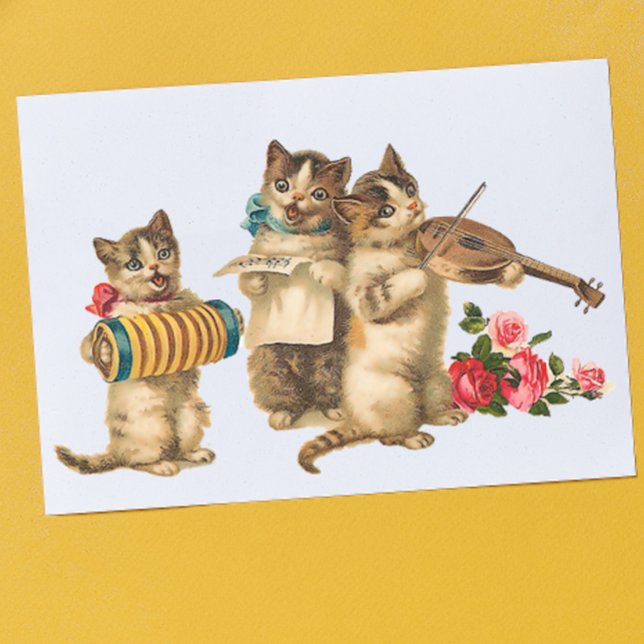 Carte Postale Chats musicaux (Créateur téléchargé)