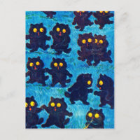 Chats noirs dansant au clair de lune, Louis Wain