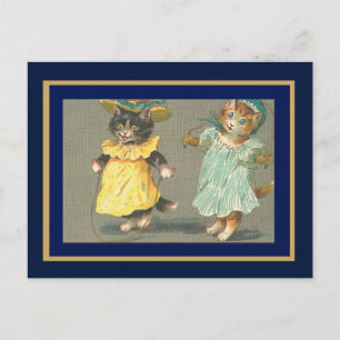 Carte postale Chats qui sautent Vintage