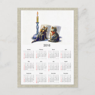 Carte Postale Chats victoriens vintages 2016 Calendrier II