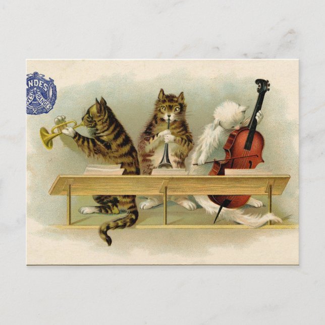 Carte Postale Chats vintages (Devant)