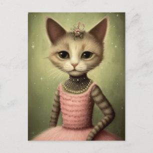 Carte Postale Chatte ballerine fantastique