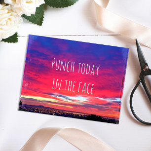 Carte Postale Chaud Rose Bleu Côte Sunset Punch Aujourd'hui Cita
