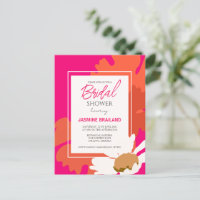 Chaud rose et orange marmite Abstraite florale