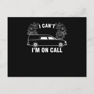 Carte Postale Chauffeur cardiaque morticien Funeral Vehicle Don 
