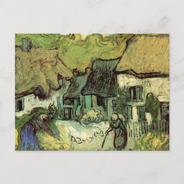 Carte Postale Chaumières à Jorgus par Vincent van Gogh (Devant)