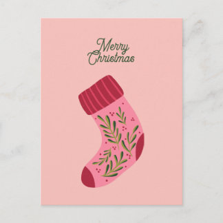 Carte Postale Chaussette de Noël joyeux