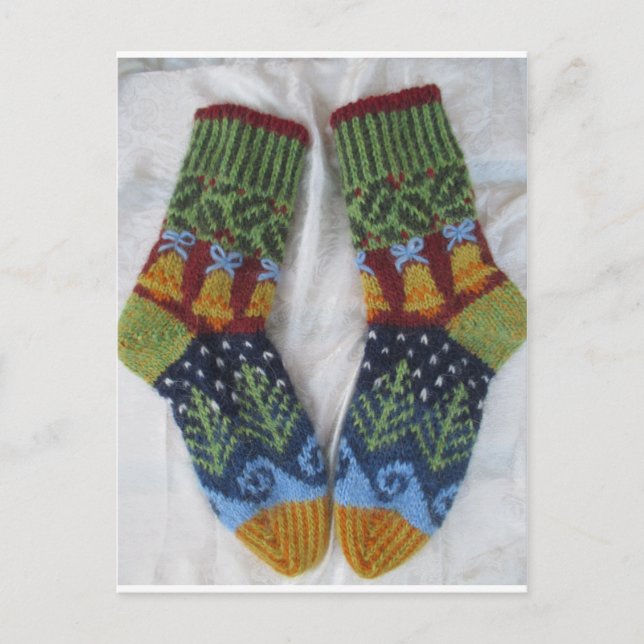 Carte Postale Chaussettes de Noël (Devant)