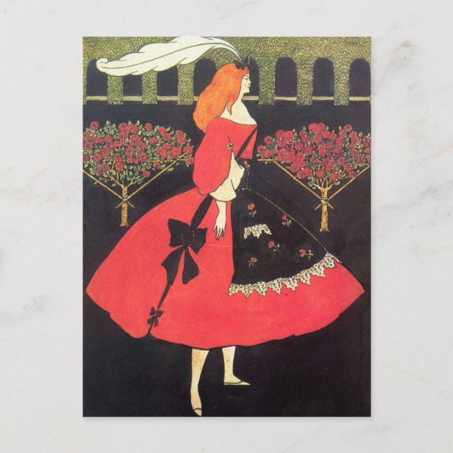 Carte Postale Chaussons de Cendrillon par Aubrey Beardsley Pos (Devant)