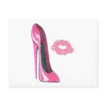 Chaussure Stiletto rose et lèvres roses