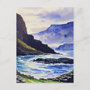 Carte Postale Chaussure vintage Giants Antrim Coast Aquarelle
