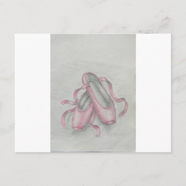Carte Postale chaussures de ballet (Devant)