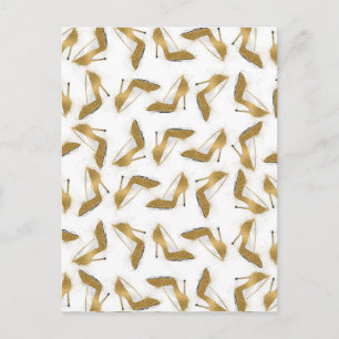 Carte Postale Chaussures haute talon cool à parties scintillant 