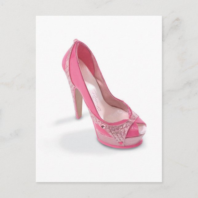 Carte Postale chaussures légalement roses (Devant)