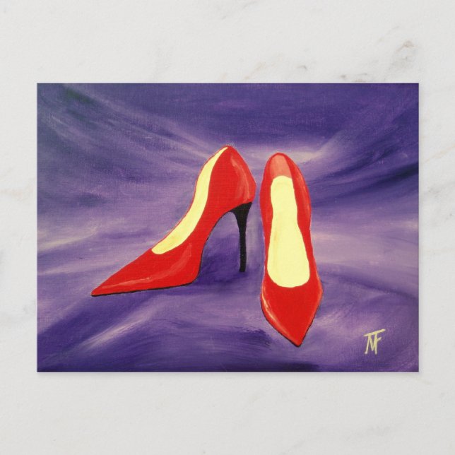 Carte postale Chaussures rouges (Devant)