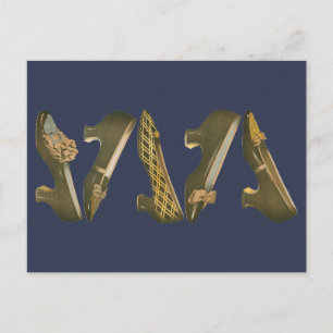 Carte Postale Chaussures Vintages du XIXe siècle