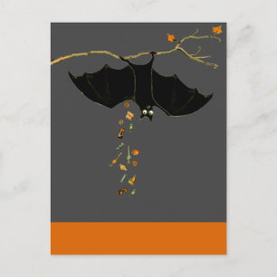 Carte Postale Chauve-souris drôle d'Halloween