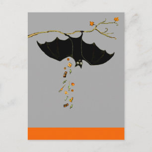 Carte Postale Chauve-souris drôle d'Halloween