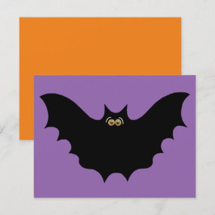 Carte Postale Chauve-souris noire d'Halloween