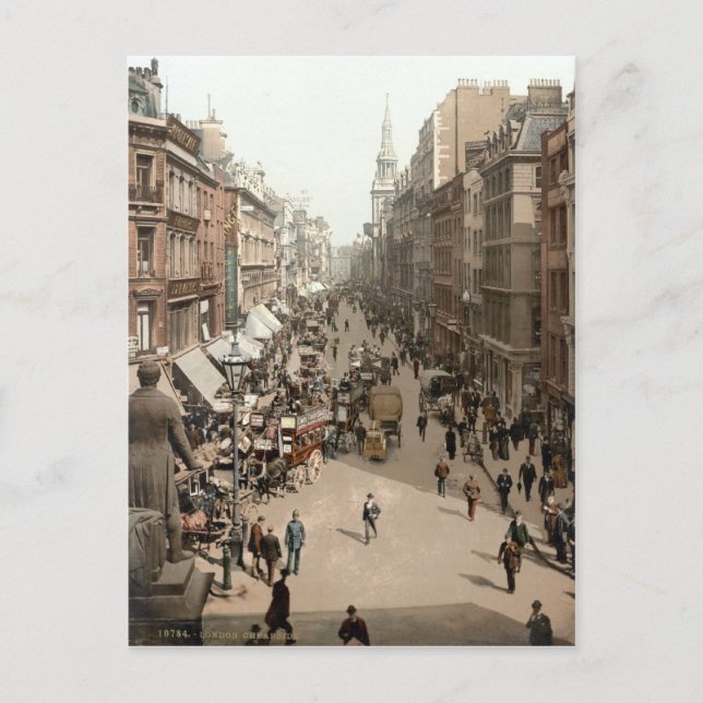 Carte Postale Cheapside, Londres c.1895 (Devant)