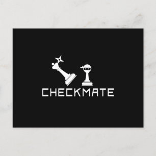 Carte Postale Checkmate Jeu Joueur du tableau d'échecs stratégie