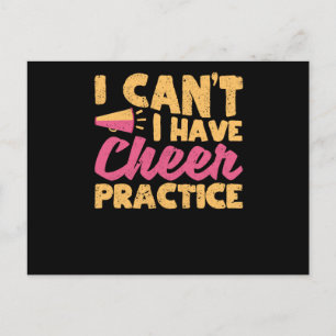 Carte Postale Cheerleading Je ne peux pas J'ai un entraînement d