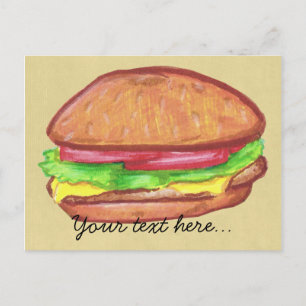 Carte postale Cheeseburger