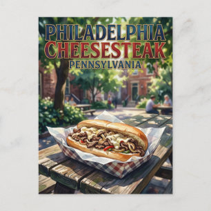 Carte Postale Cheesesteak de Philadelphie Pennsylvanie