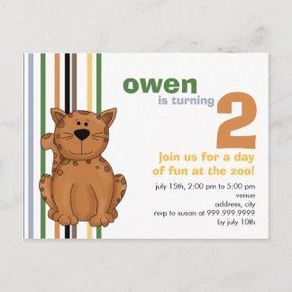 Carte Postale Cheetah ・ Invitation d'anniversaire