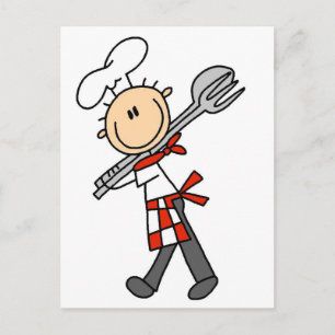 Carte Postale Chef avec Tshirts et cadeaux de salade