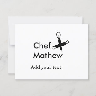 Carte Postale Chef cuisinier ajouter nom texte hommes cuisine bo