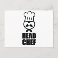 Chef cuisinier face & casquette noir design