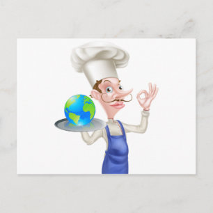 Carte Postale Chef cuisinier mondial