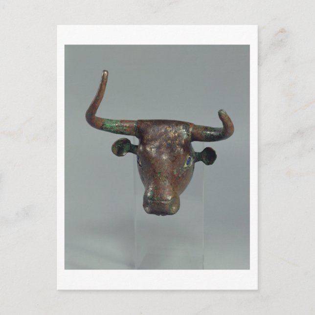 Carte Postale Chef d'un taureau, avec inscription royale sumérie (Devant)