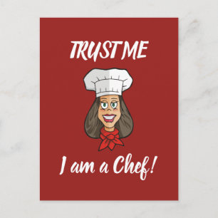 Carte Postale Chef femme