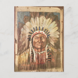 Carte Postale Chef indien Sitting Bull