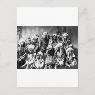 Carte Postale Chef Red Cloud et autres chefs, 1899