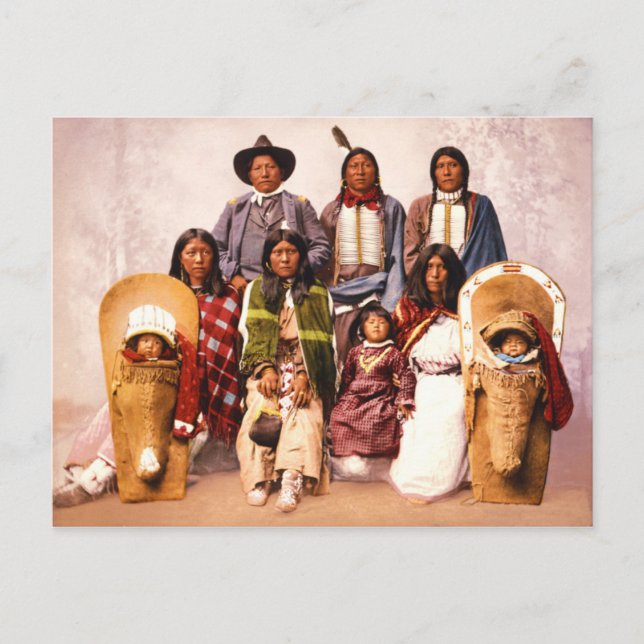 Carte Postale Chef Severo et famille (Ute People) (Devant)