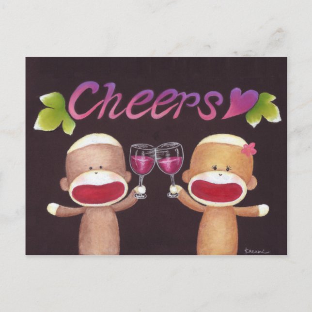 Carte postale Chek Sock Monkeys (Devant)