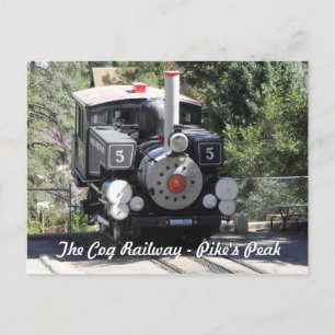 Carte Postale Chemin de fer à vapeur Locomotive Pike's Peak Cog