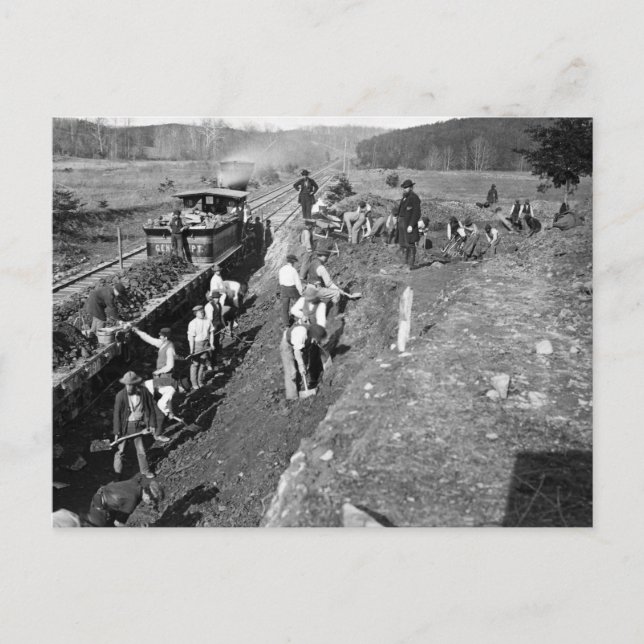 Carte Postale Chemin de fer de la guerre civile à Clifton, Virgi (Devant)