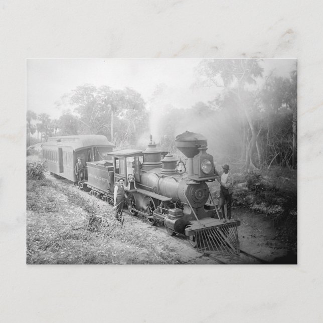 Carte Postale Chemin de fer Jupiter et Lake Worth, 1897 (Devant)