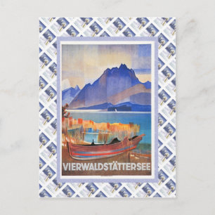 Carte Postale Chemin de fer vintage Luzern Vierwaldstattersee