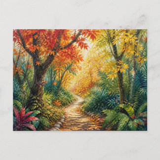 Carte Postale Chemin de la forêt d'automne