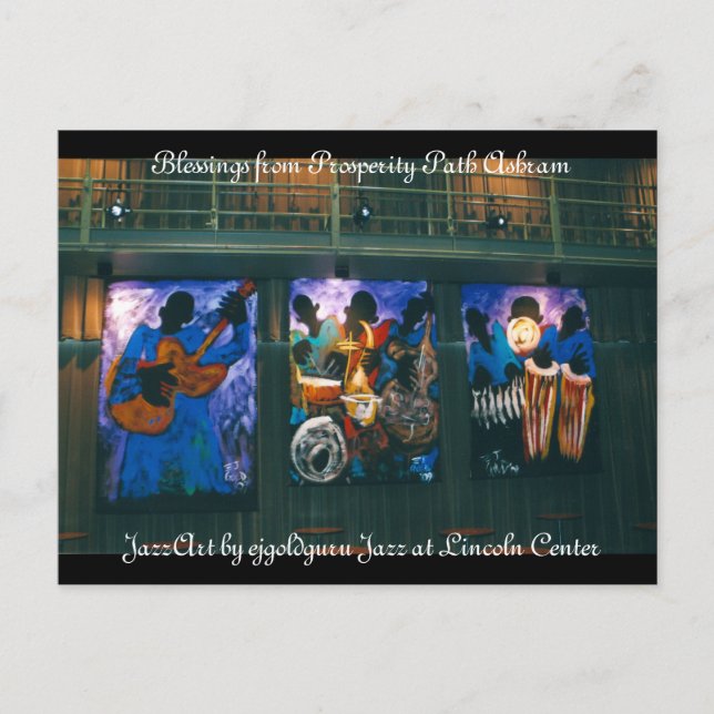 Carte Postale Chemin de la prospérité Bénédictions d'Ashram (Devant)